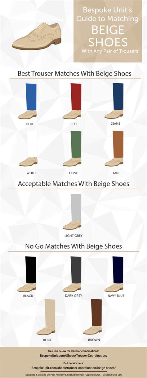 beige shoes pairing colors.